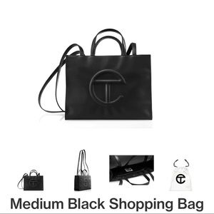 Telfar Medium Black Shopping Bag